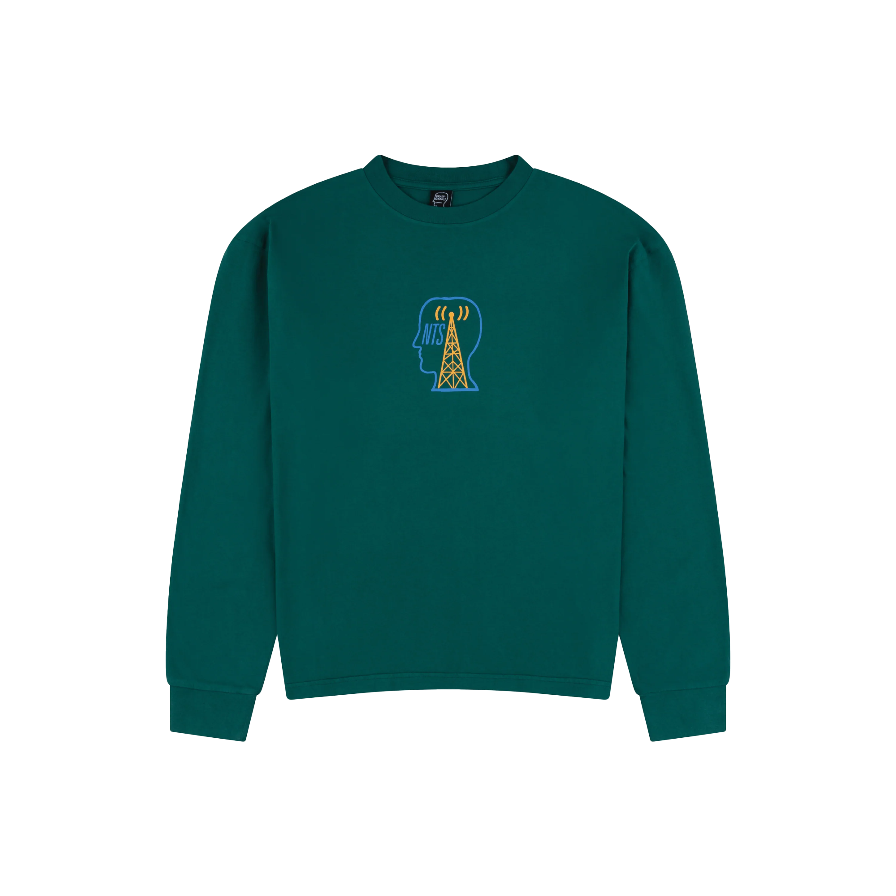 Brain Dead X NTS Logo Green Longsleeve T-shirt.