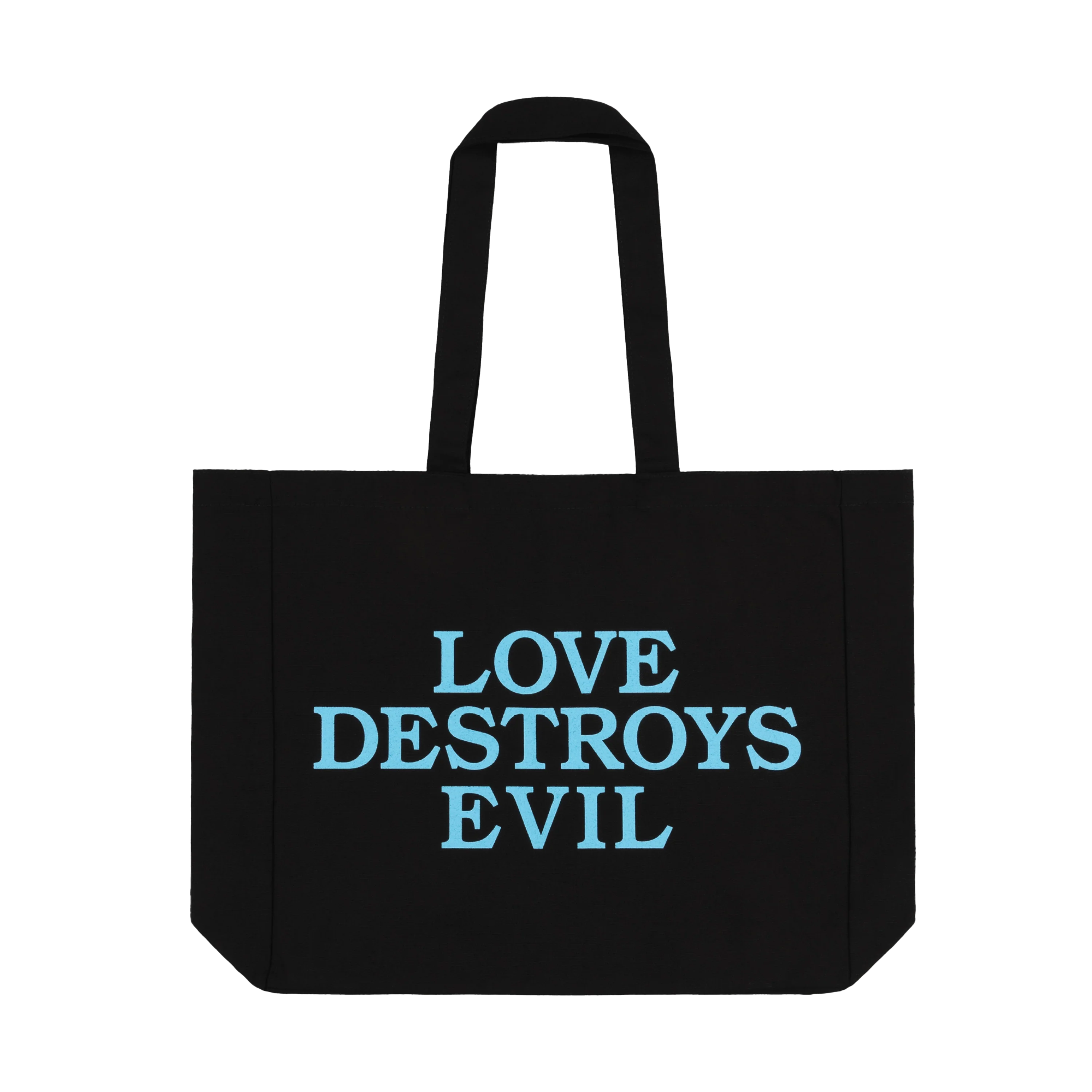 CRAMMED DISCS X NTS LOVE DESTROYS EVIL TOTE BAG - BLACK - Image 2