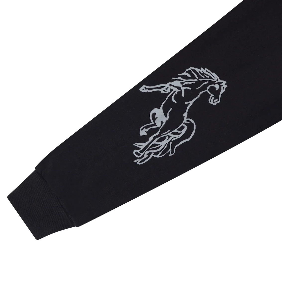 Flaming Horse Hoodie - Black - Image 3