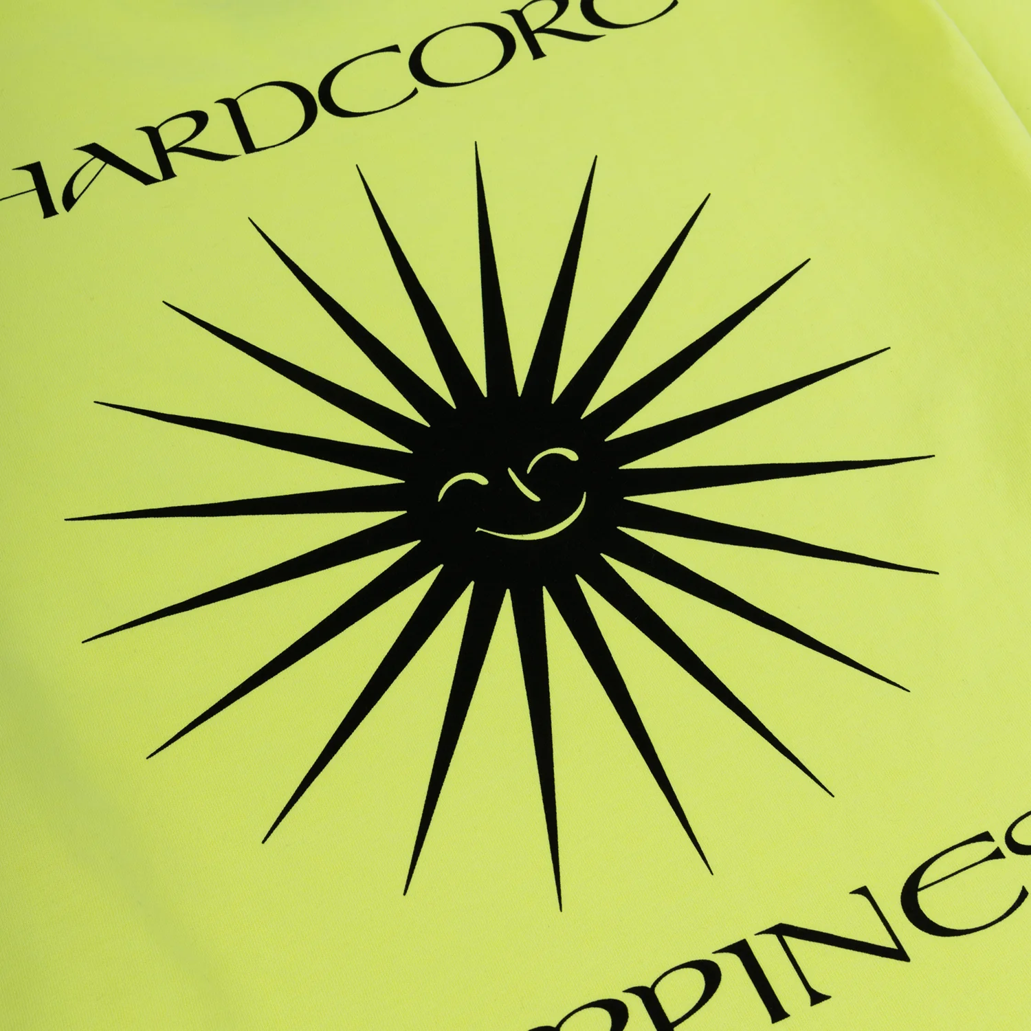 Hardcore Happiness Tee - Fluorescent Yellow - Image 3