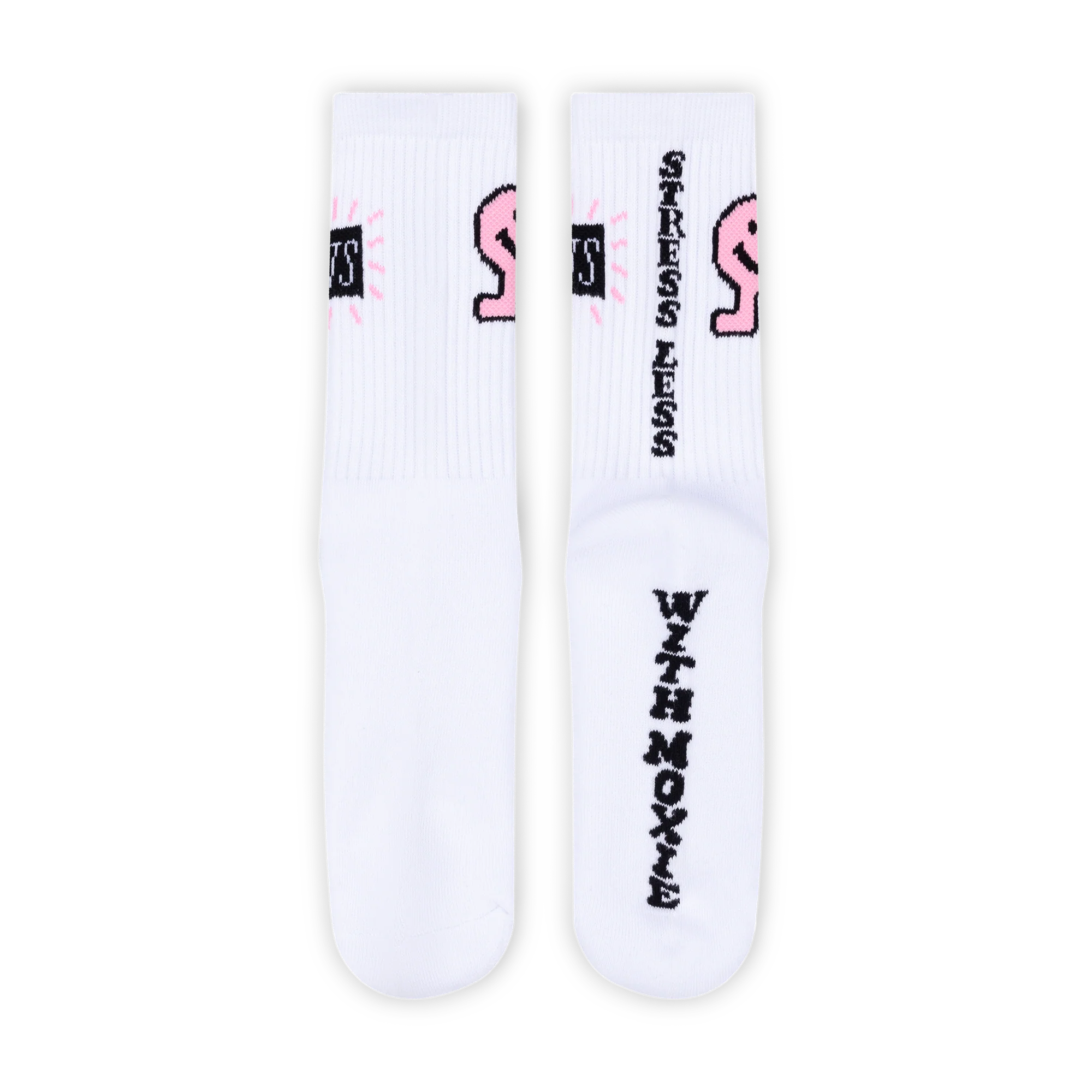 Stress Less with Moxie Socks - White - Image 2
